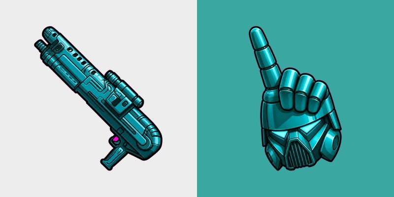 Cute Dark Trooper Blaster Teal