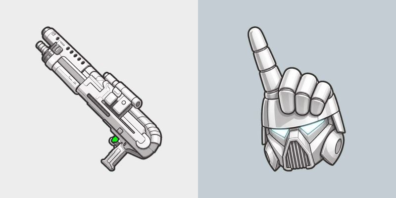 Cute Dark Trooper Blaster White