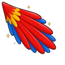 Cute Diving Scarlet Macaw Pointer