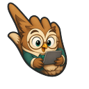 Cute DuckTales Zan Owlson and a Laptop Pointer