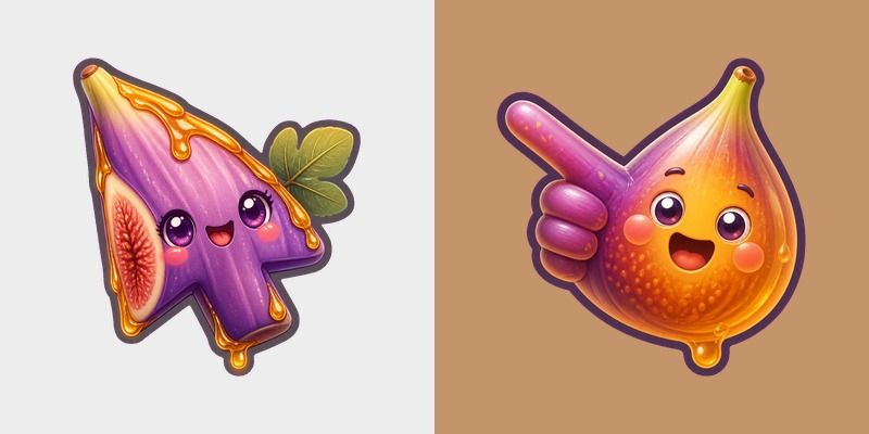 Cursor pack preview: Cute Fig Honey Cursor Pack