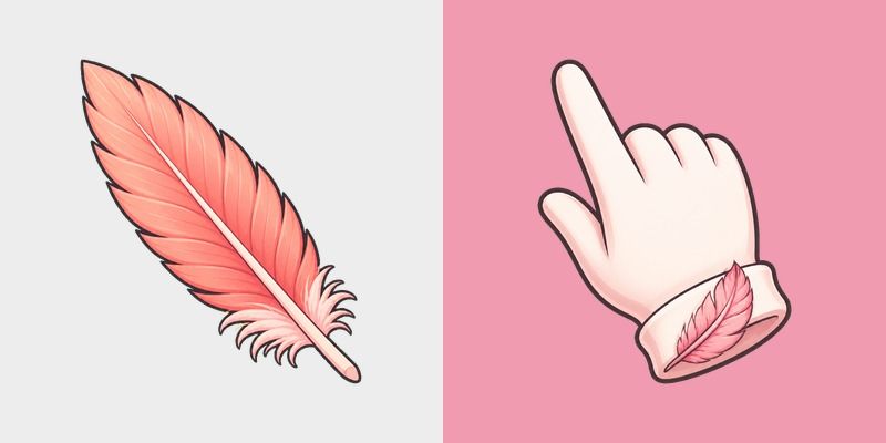Cute Flamingo Feather