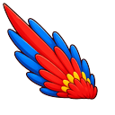 Cute Flying Scarlet Macaw Pointer