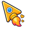 Cute Gold Rocket Default