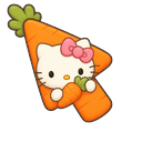 Cute Hello Kitty Orange Carrot Cursor Default