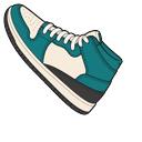Cute High-Top Sneaker Pointer