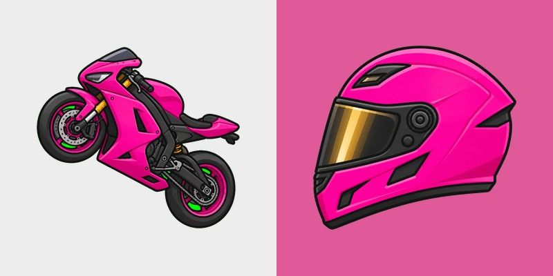 Cute Hot Pink Sportbike