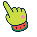 Cute Keroppi Watermelon Pointer