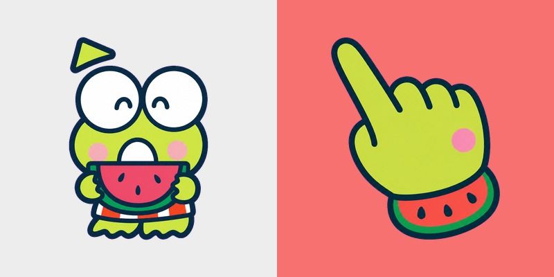 Cute Keroppi Watermelon