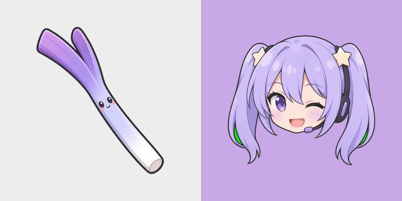 Lavender Leek Twin Tail