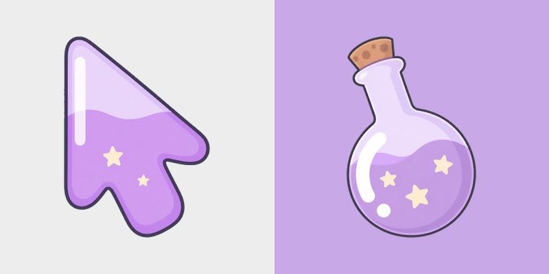 Lavender Star Charm