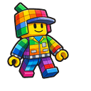 Cute Lego Rainbow Patchwork Default