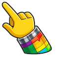Cute Lego Rainbow Patchwork Pointer