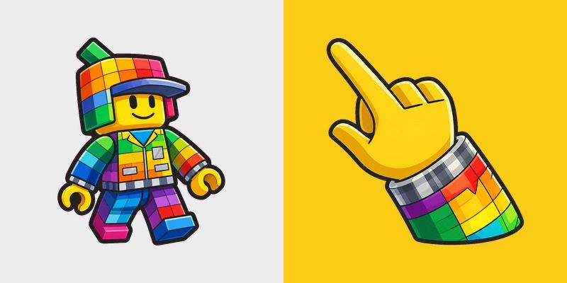 Cute Lego Rainbow Patchwork