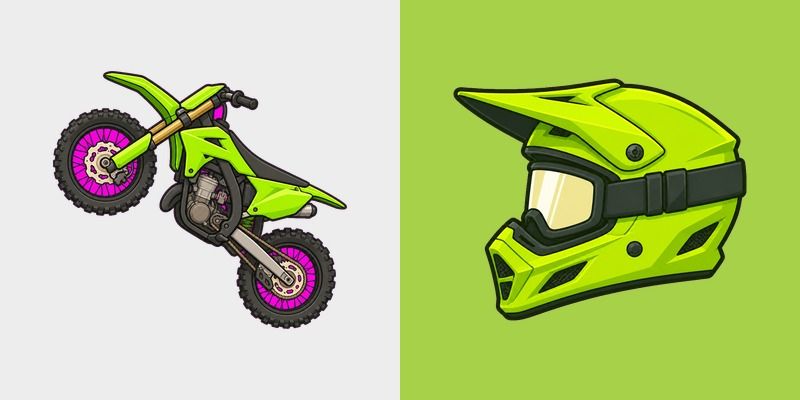 Cute Lime Motocross