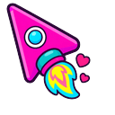 Cute Magenta Rocket Default