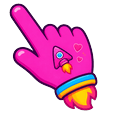 Cute Magenta Rocket Pointer