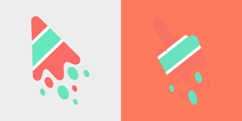 Cute Melt Stripe Coral Mint custom cursor pack preview for Chrome, Edge and Windows