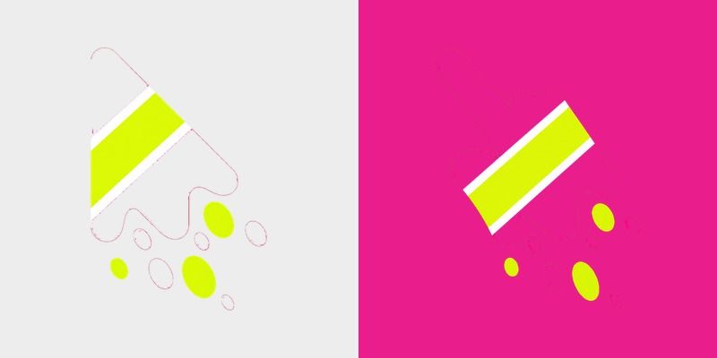 Cute Melt Stripe Magenta Lime custom cursor pack preview for Chrome, Edge and Windows