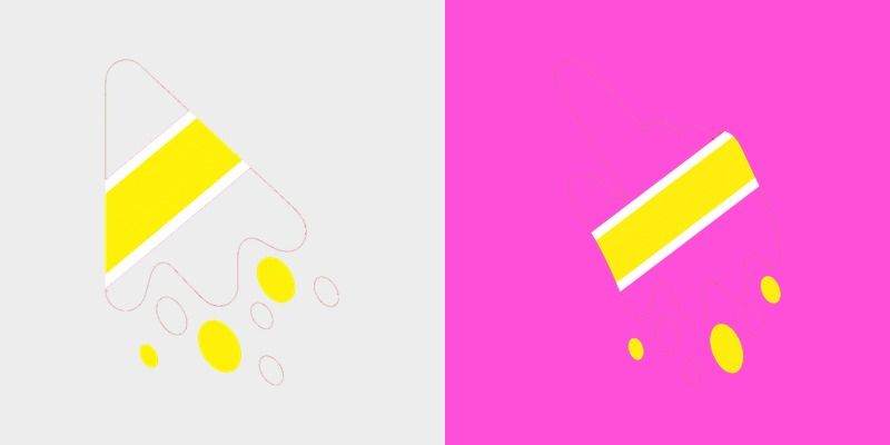 Cute Melt Stripe Pink Lemon custom cursor pack preview for Chrome, Edge and Windows