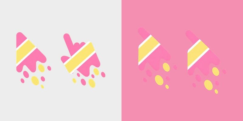Cute Melt Stripe Rose Butter custom cursor pack preview for Chrome, Edge and Windows