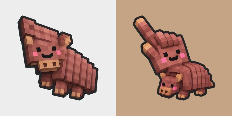 Cute Minecraft Armadillo