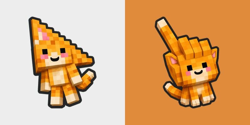 Cute Minecraft Cat