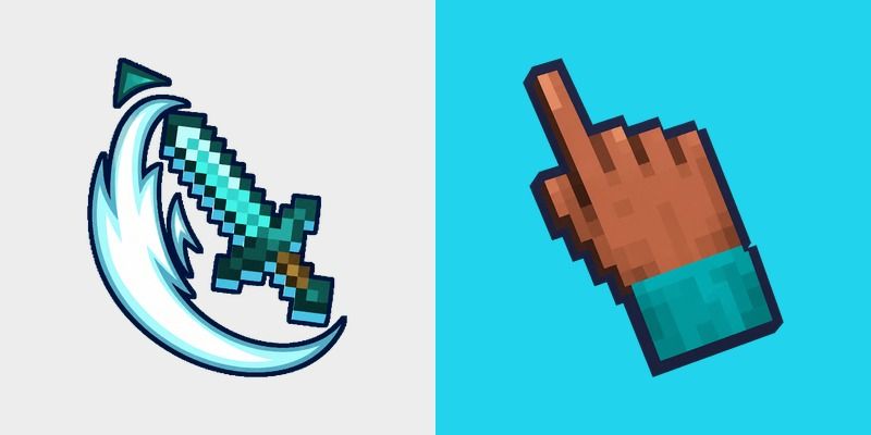 Cute Minecraft Diamond Sword Slash