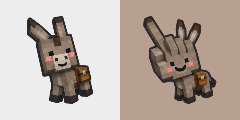 Cute Minecraft Donkey