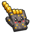 Cute Minecraft Gold Ore Pointer
