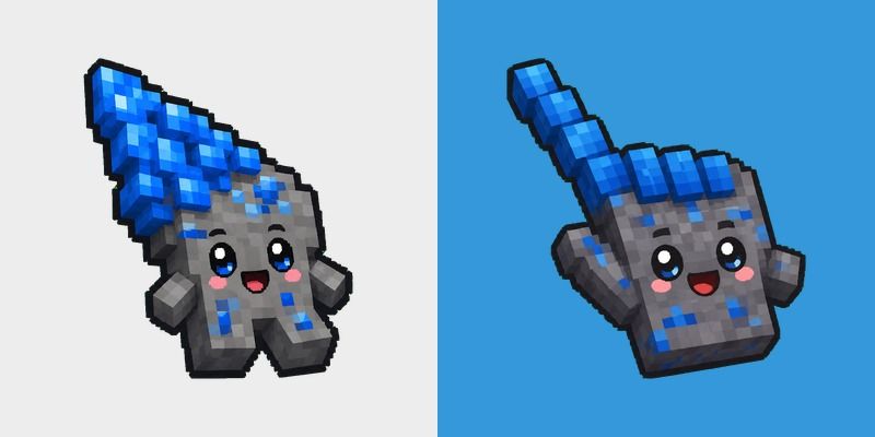 Cursor pack preview: Cute Minecraft Lapis Ore