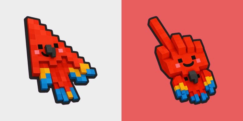 Cute Minecraft Parrot
