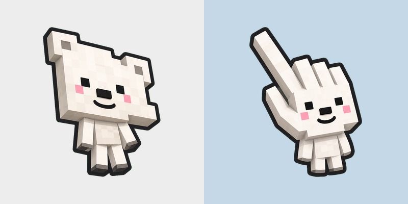 Cute Minecraft Polar Bear