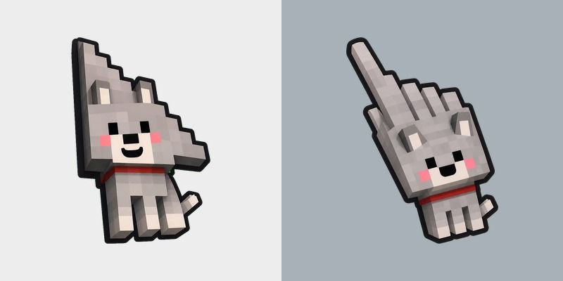 Cute Minecraft Wolf
