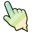 Cute Mint Cream Bolt Pointer