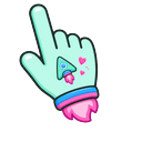 Cute Mint Rocket Pointer