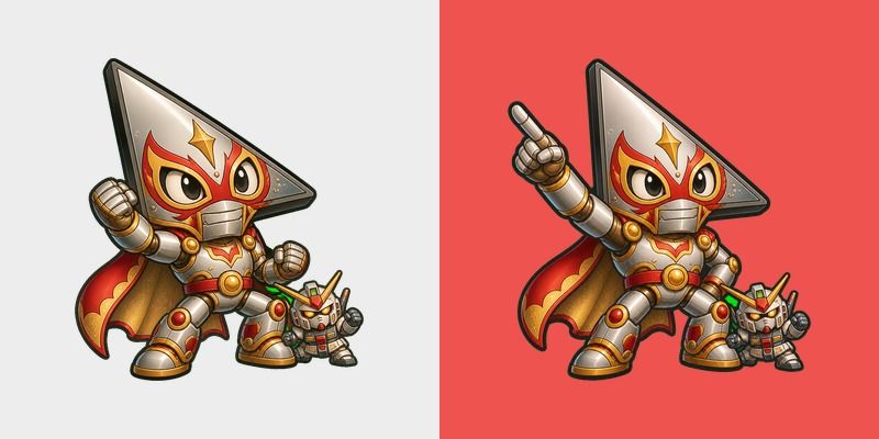 Cute Mucha Lucha Luchabot 3000 and El Gundamo