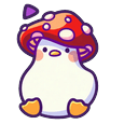 Cute Mushroom Duck Inmushroom Hat Cursor Pointer
