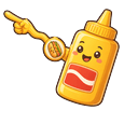 Kawaii Mustard Hot Dog Pointer