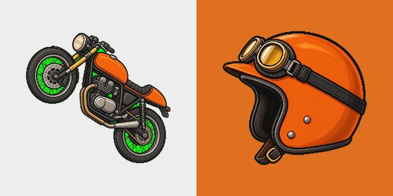 Cute Orange Cafe Racer