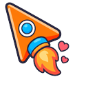 Cute Orange Rocket Default
