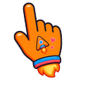 Cute Orange Rocket Pointer