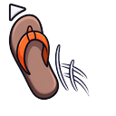 Cute Orange Strap Flip Flop Default
