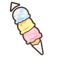 Cute Pastel Triple Scoop Default