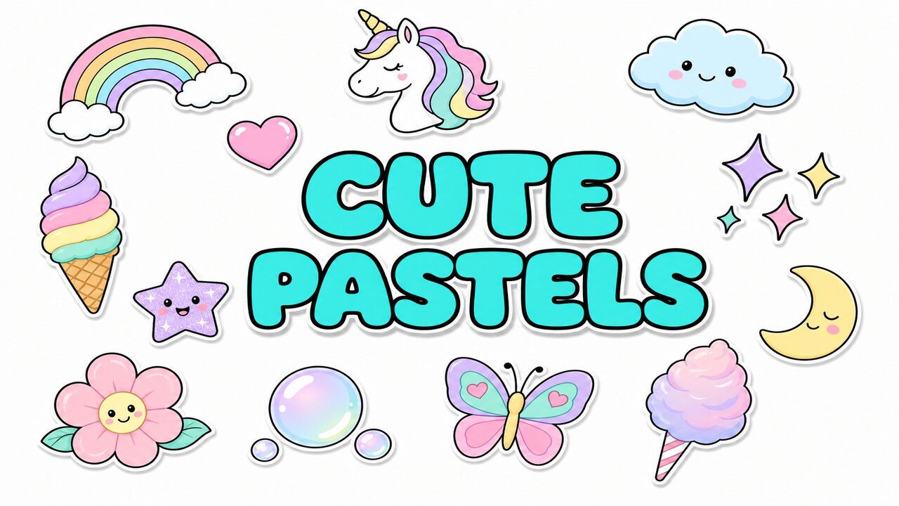 Cute Pastels - Custom cursor collection preview image