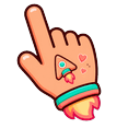 Cute Peach Rocket Pointer