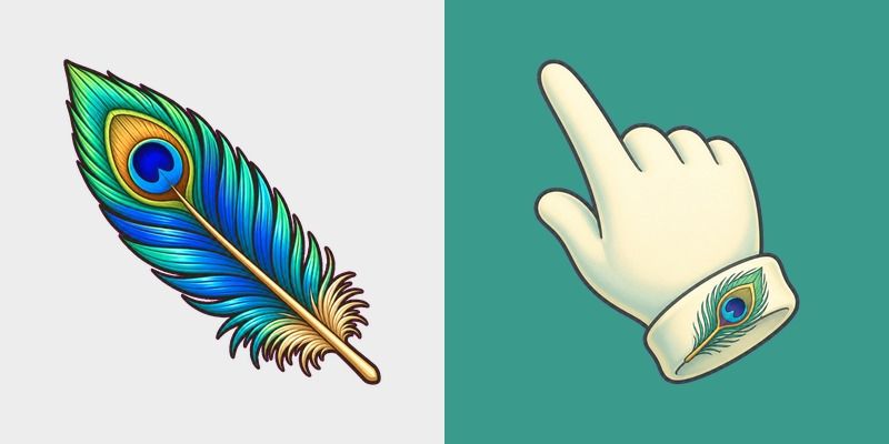 Cute Peacock Feather