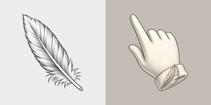 Cute Pencil Feather