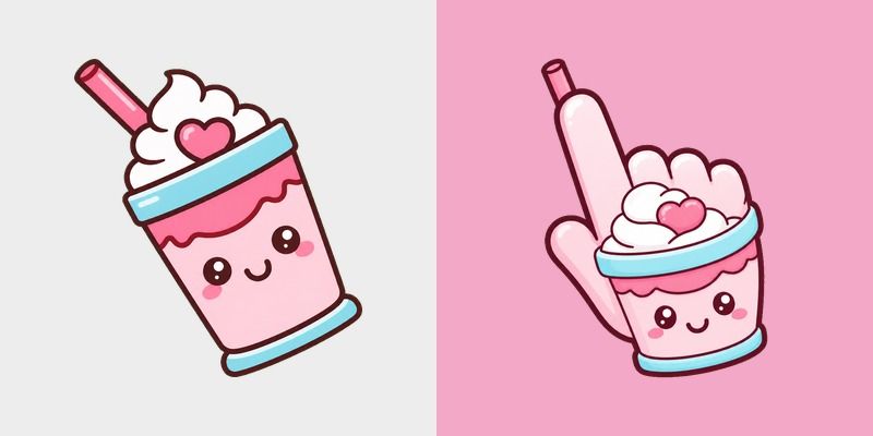 Cute Pink Milkshake