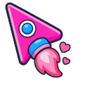 Cute Pink Rocket Default